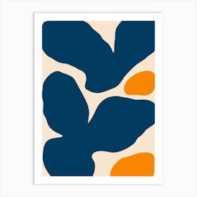 Abstract Blue And Orange Art Print