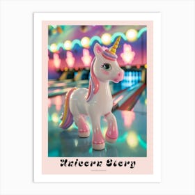 Toy Unicorn In A Bowling Alley 2 Poster Art Print