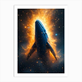 Cosmic Voyager. Space Whale Art Print