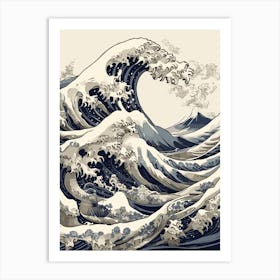 Vintage The Wave Of Kanagawa Art Print