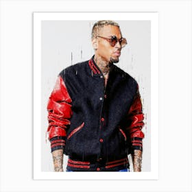 Chris Brown Painted Art Print