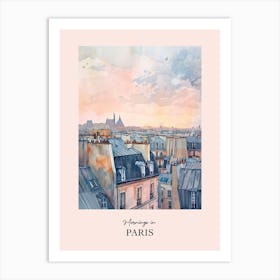 Mornings In Paris Rooftops Morning Skyline 1 Art Print