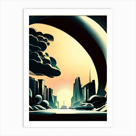 Energy Noir Comic Space Art Print