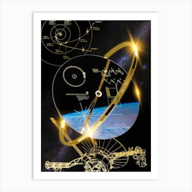 NASA Voyager 1 Golden Record — Space poster, science print 2 Art Print