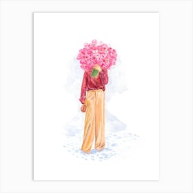 Silky Peony at Passy Art Print