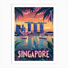 Singapore Cityscape 1 Art Print