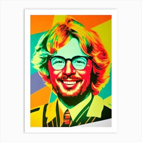 John Denver Colourful Pop Art Art Print