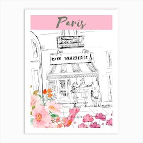 Paris France Brasserie Café Art Print