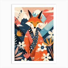 Fox In The Mountains Art Print