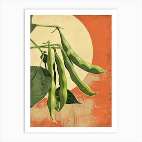 Edamame Beans Japanese Produce Mid Century Modern Art Print