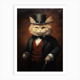 Gangster Cat Munchkin 2 Art Print