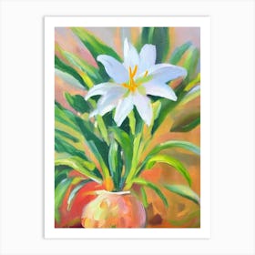 Easter Lily 2 Impressionist Painting Art Print