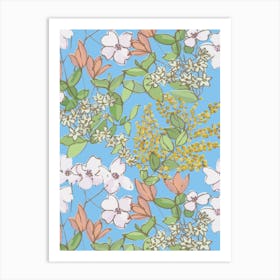 Hellebore And Mimosa Art Print