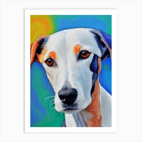 Whippet Fauvist Style Dog Art Print