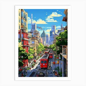 Vienna Pixel Art 4 Art Print