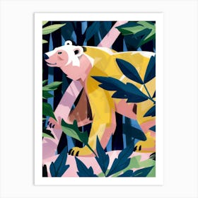 Polar Bear In The Jungle Art Print