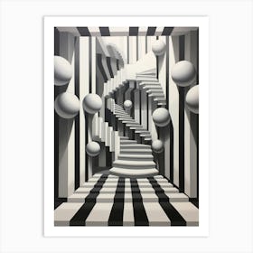 Optical Illusion Abstract Geometric 8 Art Print