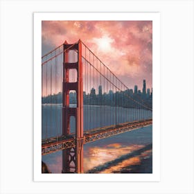 Golden Gate Bridge Sunset Art Print