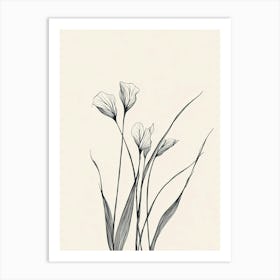 Flowers In The Grass 1 Art Print