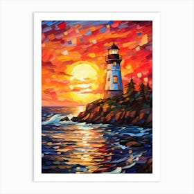 Sunset Lighthouse 11 Art Print