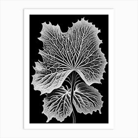 Malva Leaf Linocut 1 Art Print