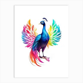 Colorful Peacock 2 Art Print