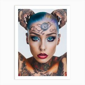 Pretty Punk Girl - Hall-O-Gram Creations 32 Art Print