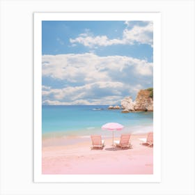 Kaputas Beach Turkey Turquoise And Pink Tones 2 Art Print