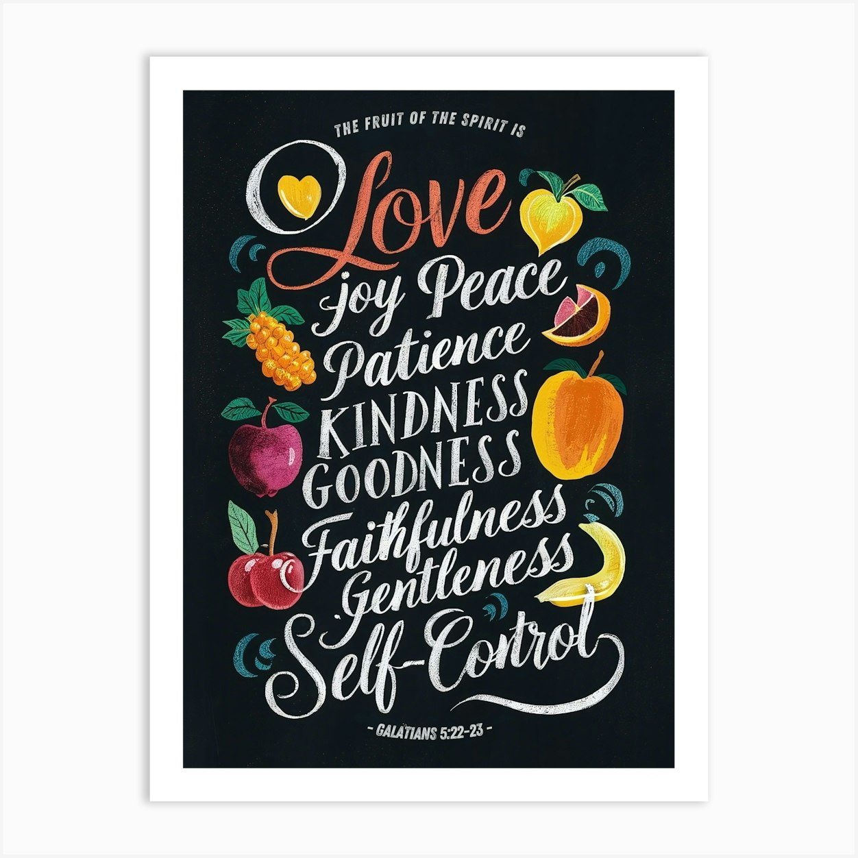 Joy Carpets Fruits of the Spirit 5 x 8 Multi-color Indoor Kids Area Rug Joy Carpets Fruits of the Spirit 5 x 8 Multi-color Indoor Kids Area Rug