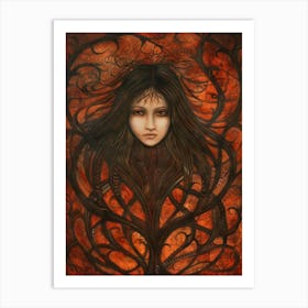 Woman In A Tree Art Print