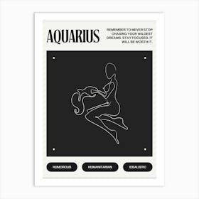 Aquarius Zodiac Sign Art Print