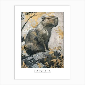 Capybara Precisionist Illustration 1 Poster Art Print