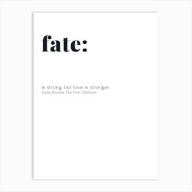 Fate Emily Bronte Art Print