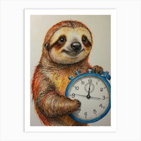 Sloth 34 Art Print