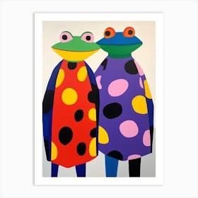 Colourful Kids Animal Art Frogs Art Print