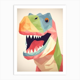 Colourful Dinosaur Tyrannosaurus 1 Art Print