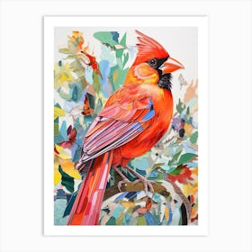 Colourful Bird Painting Cardinal 1 Art Print