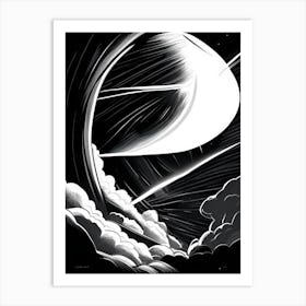 Stellar Wind Noir Comic Space Art Print