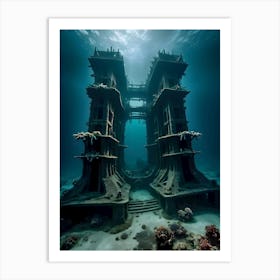 Underwater City-Reimagined 2 Art Print