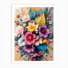 Bouquet Of Flowers 14 Art Print