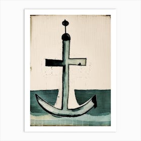 Anchor Symbol Abstract Painting Art Print