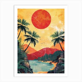 Tropical Sunset Art Print