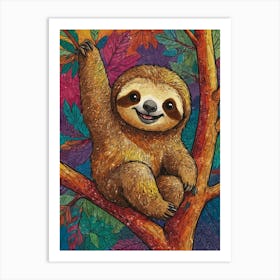 Sloth 44 Art Print