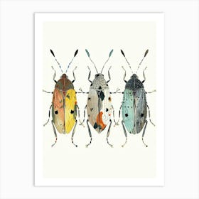 Colourful Insect Illustration Aphid 9 Art Print