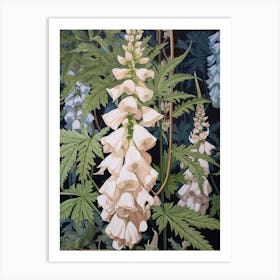 Flower Illustration Delphinium 2 Art Print