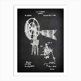 Windmill Wall Decor Windmill Decor Windmill Patent Farmhouse Decor Farm Decor Windmill Poster Farm Art Farm Poster Ca5521 Art Print