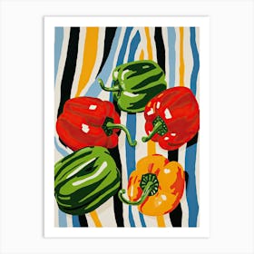 Bell Peppers Summer Illustration 1 Art Print