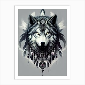 Wolf Tattoo Art Print