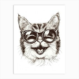 Cat In Sunglasses 9 Art Print