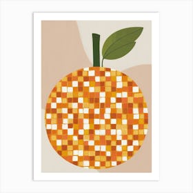 Orange Mosaic 21 Art Print